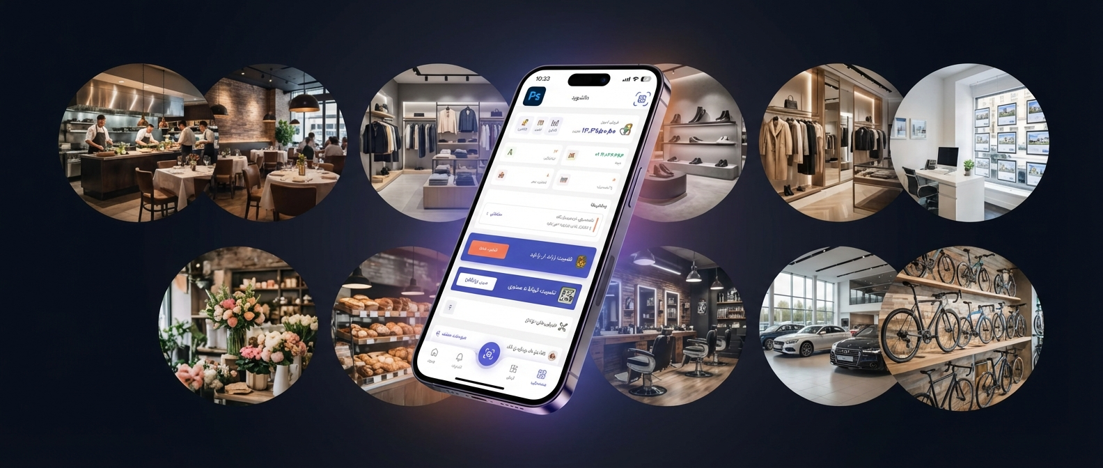 نمونه تصویری پلتفرم بارکد برای مدیریت کسبوکار