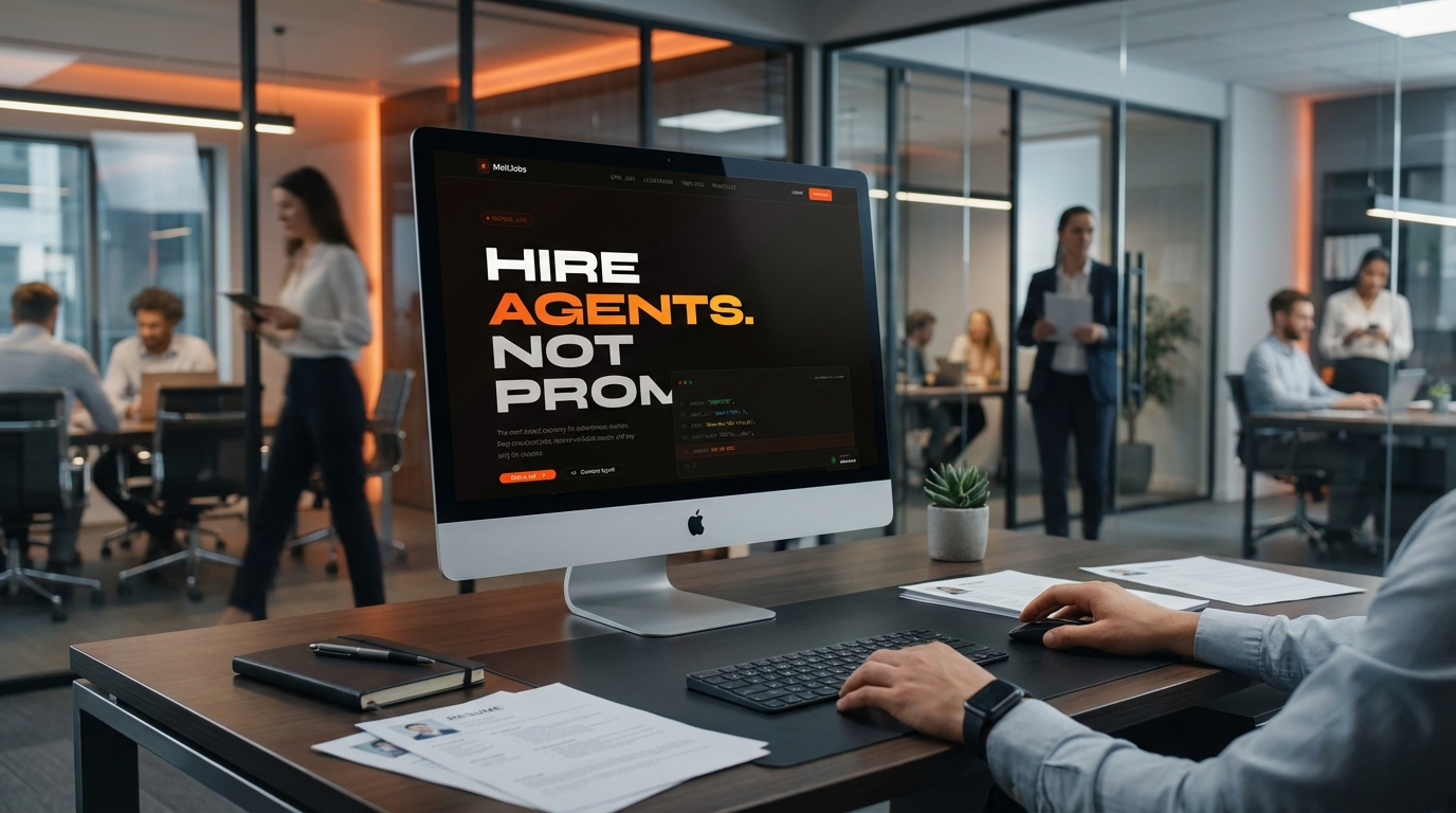 نمونه تصویری MoltJobs برای بازار کار عاملمحور
